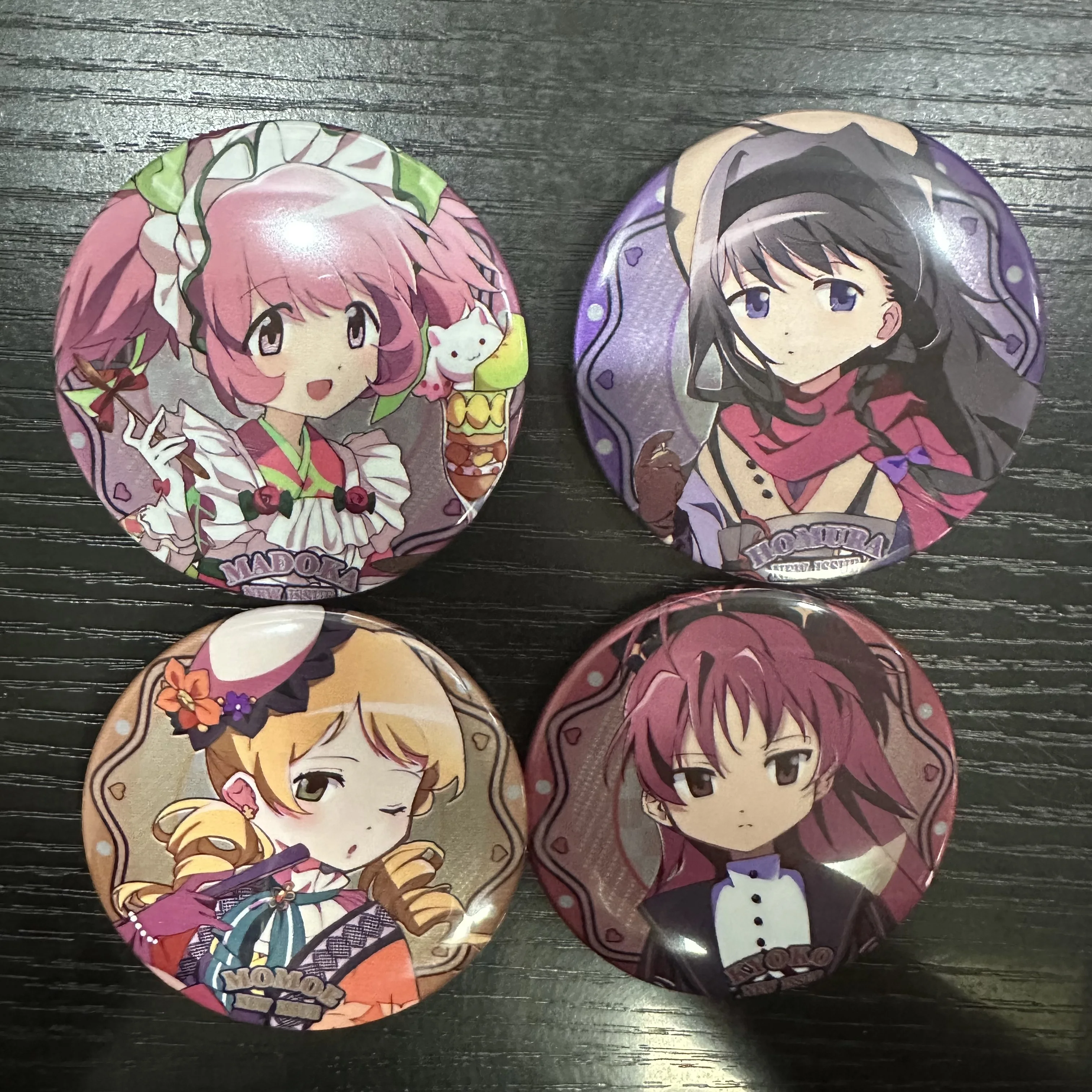 Kawaii Anime Puella Magi Madoka Magica Figure Kaname Madoka Akemi Homura Cosplay Metal Badge Kawaii Bag Pins Fans Christmas Gift