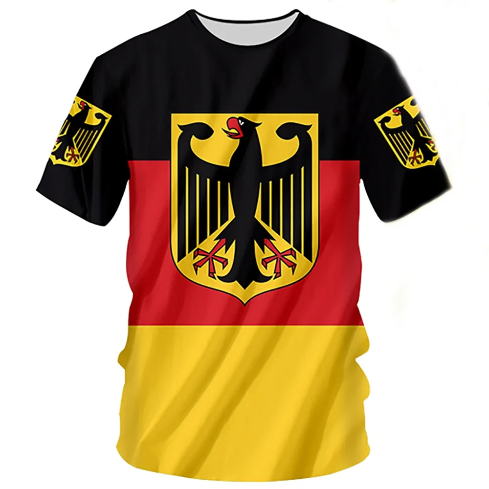 

Germany National Flag Printing Men's T Shirt Fashion Trend Harajuku Oversized T-shirt Leisure O-neck Short Sleeve Top Streetwear