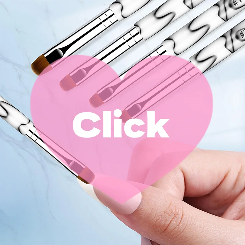 1/4 PCS French Nail Art Brush Dual End Nail Art Dotting Pen Acrylic Drawing Rhinestone Gel Painting Wooden/Acrylic Handle