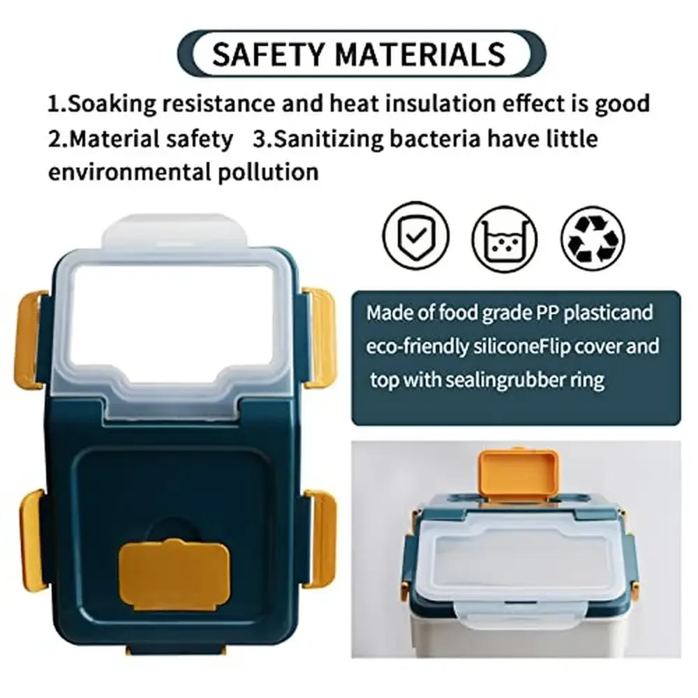 حاوية تخزين الحبوب 25 رطل سلة أرز محكمة الغلق مع عجلات قفل الختم غطاء تخزين أغذية الحيوانات الأليفة خالية من مادة BPA مع مغرفة كوب قياس