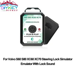 DIYKEY Steering Lock Emulator Simulator With Sound Plug and Play For Volvo S60 S80 XC60 XC70 P/N: P31202262 P30776153 P31202090