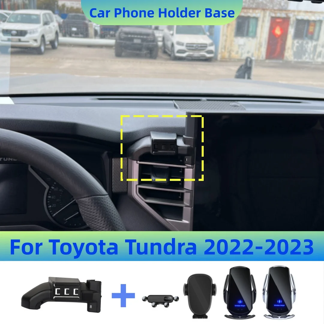 

High-quality snap-on base for car phone holders, suitable for Toyota Tundra 2022-2023, compatible with multiple phone holders