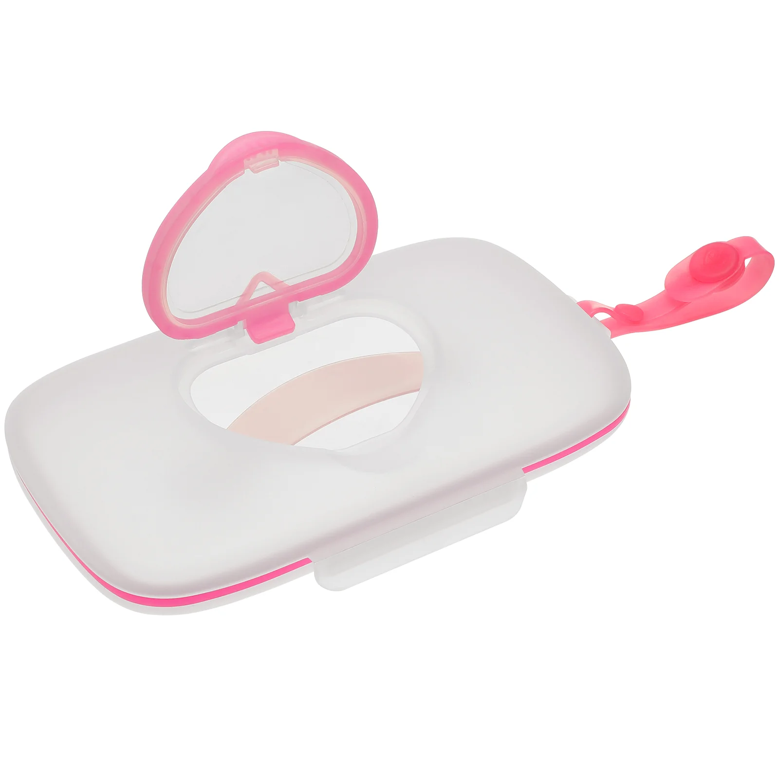 

Love Wet Tissue Box Flushable Wipes Dispenser Travel Case Baby Outdoor Refillable Pink Portable