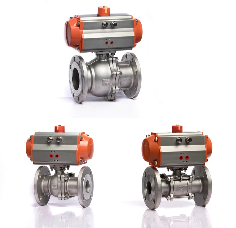 Dual Acting Single Acting PVC PPH DN15 DN50 ISO5211 Pneumatic Actuator Electric 3 Way Ball Valve Mounting Pad Real Cheap Price