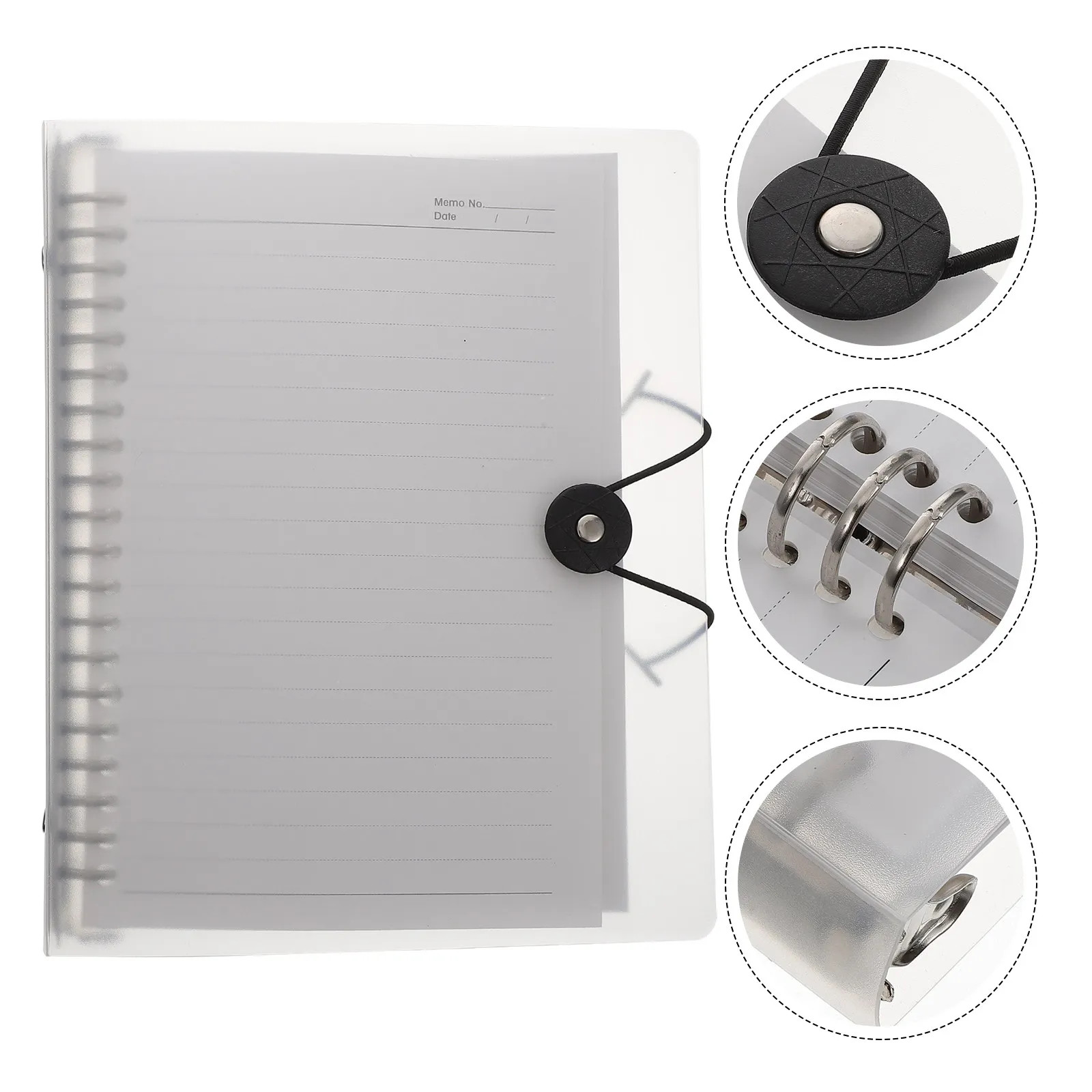 Transparent Detachable Loose-Leaf Notebook Compact Lightweight Portable Diary for Students Adults Creative Writing Poetry
