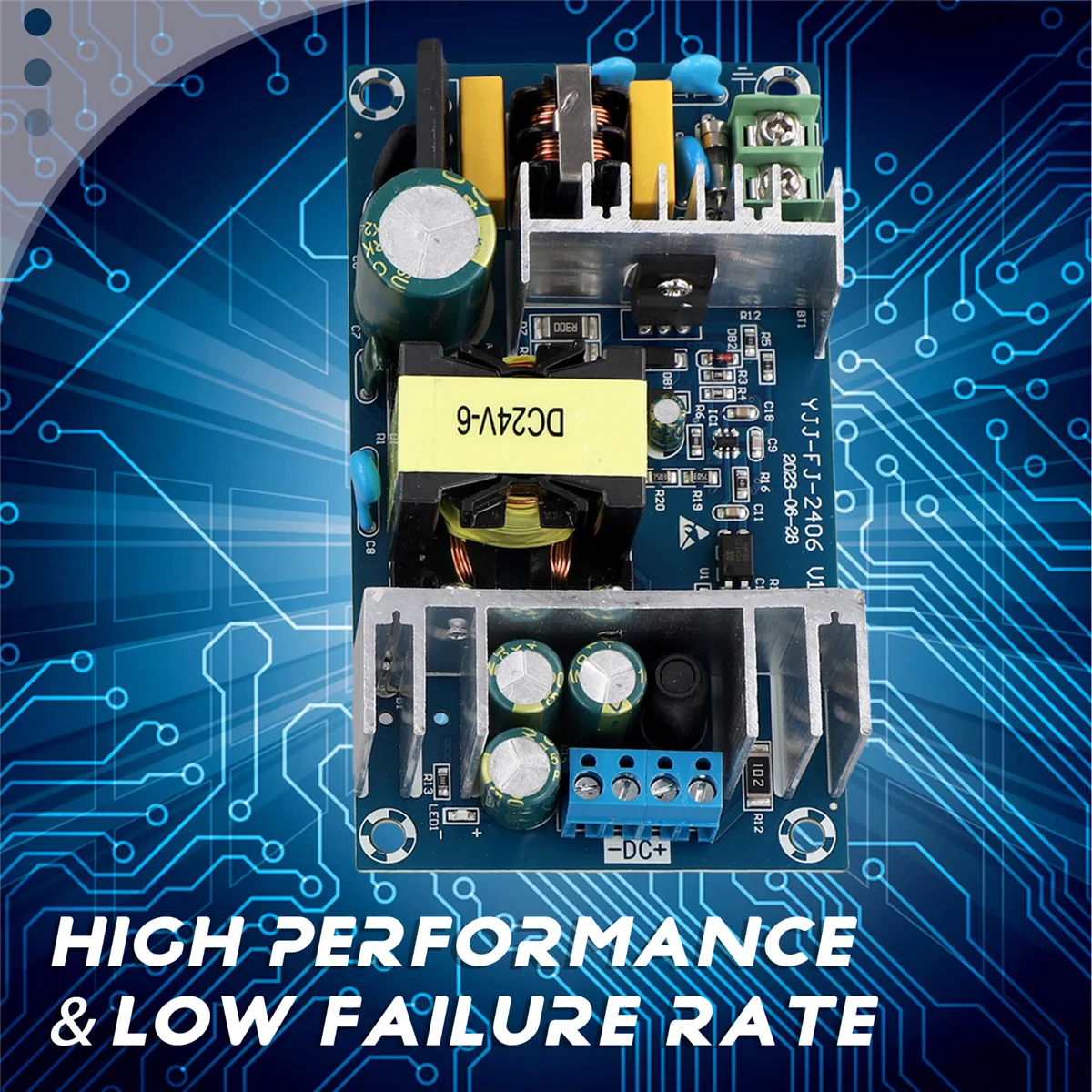 ABAN 2PCS 150W 24V 6A High Power Power Module Bare Board AC-DC Power Board -DC2416 Power Module Transformer