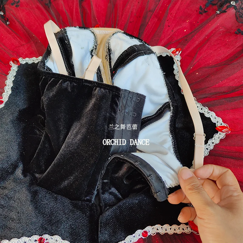 Profissional de alta qualidade tamanho personalizado 7 camadas crianças meninas mulheres adulto desempenho wear pássaro vermelho ballet tutu trajes