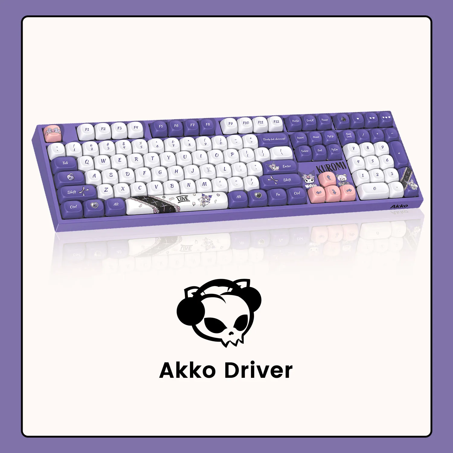 Akko 5108 V5 Mechanical Keyboard Kuromi 100% Full Size 1K ARGB Hot-swappable Type-C/2.4G&BT5.0 Wireless Custom Gaming Keyboard
