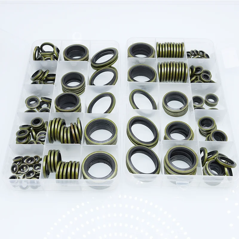 Washer Seal Kit M5 M6 M8 M10 M12 M14 M16 M18 20 M24 Bonded Metal Rubber Gasket Oil -resistant Oil Drain Bolt Plug Sealing O Ring