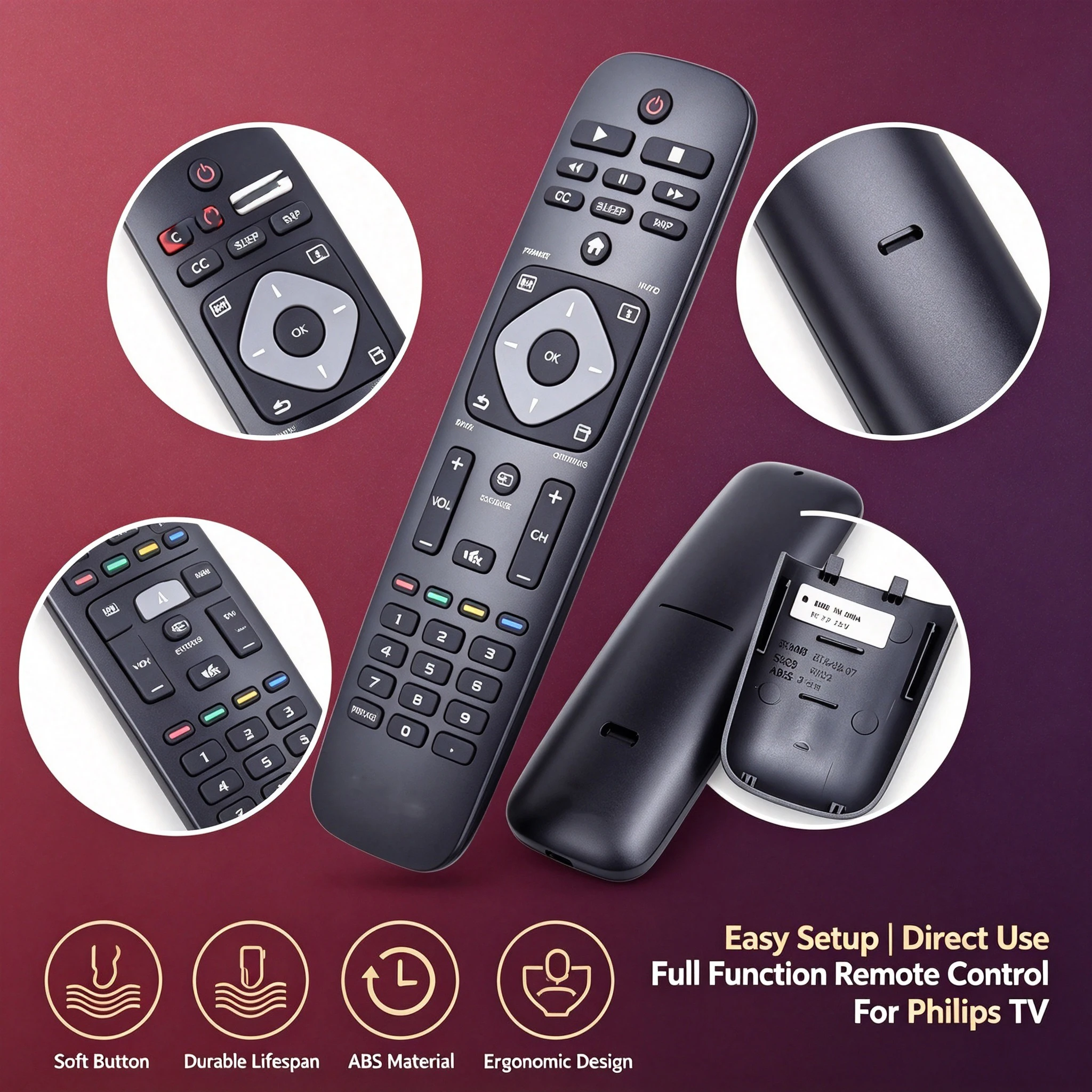 Remote Control 398GR8BDENTPHT For Philips 32/39/40/47/50PFL5708 PFL3708 PFL2708 PFL1708 PFL4508 PFL4709 LCD TV