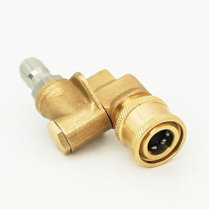 4500 PSI Pressure Washer Pivoting Coupler 1/4 Inch Quick Connect Adaptor Gutter Cleaning Attachment
