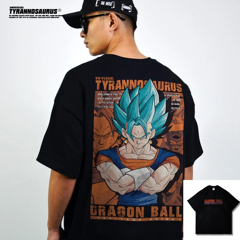 Super Saiyan Beegita Round-neck Short-sleeved Trendy Casual T-shirt for Men and Women with Anime-related Products From Japan, Ma