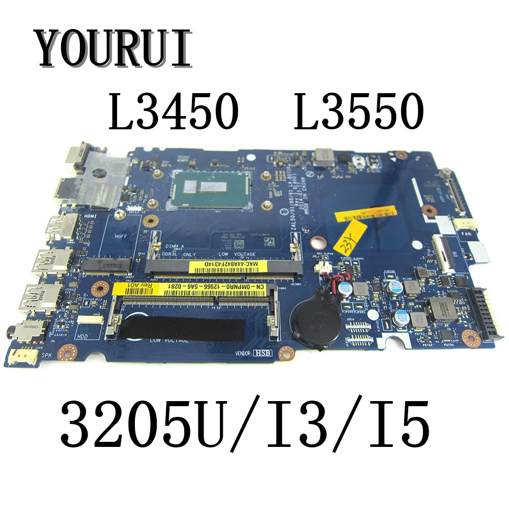 For Dell Latitude 3450 L3450 L3550 3550 Laptop Motherboard with 3205U/I3-5005U/I5-5200U CPU LA-B071P Mainboard