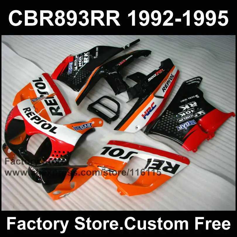 Motorcycle fairing kit for HONDA CBR900RR 1992 1993 1994 1995 CBR 893RR 92 93 95 CBR 893 classic repsol ABS fairings set