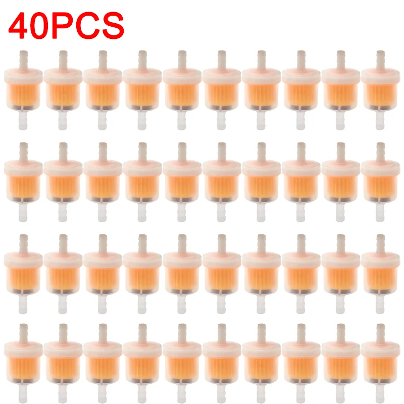 

Universal 40Pcs/set 6mm Hose Motorcycle Petrol Gas Fuel Oil Filter for Scooter Motorcycle Moped Scooter Dirt