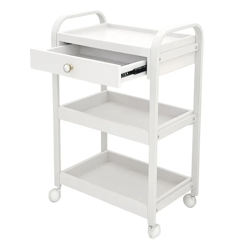 Beauty Salon Tool Car Barbershop Salon Trolley Multifunction Bedroom Salon Trolley Carrello Attrezzi Metal Beauty Furniture ZT