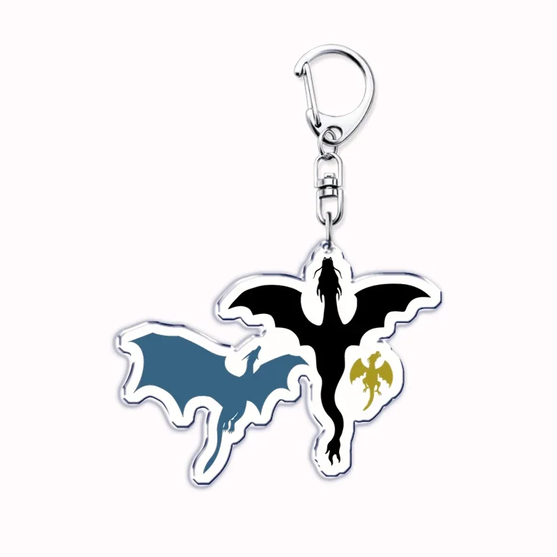 New Basgiath War College Fourth Wing Black Dragon Keychain Pendant Car Key Chain Jewelry Men Children Gifts Accessories