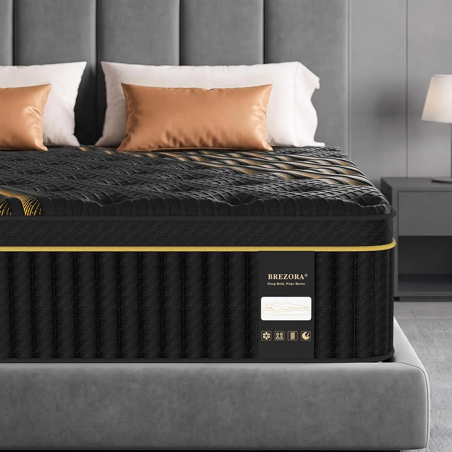 Upgraded Firm Queen 14 Inch Hybrid Mattress | Cool Night Sleep,, Customized