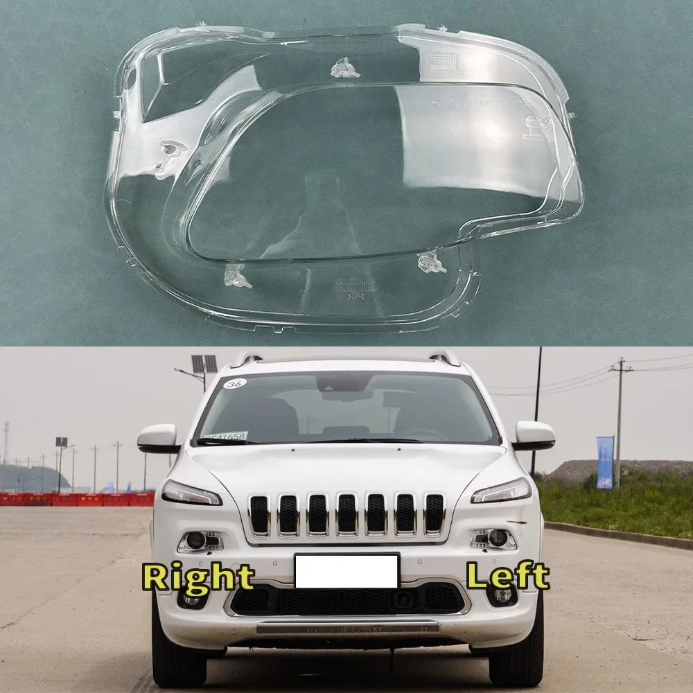 

For Jeep Cherokee 2016 2017 2018 Headlight Shell Headlamp Transparent Lampshade Cover Lens Plexiglass Auto Replacement Parts