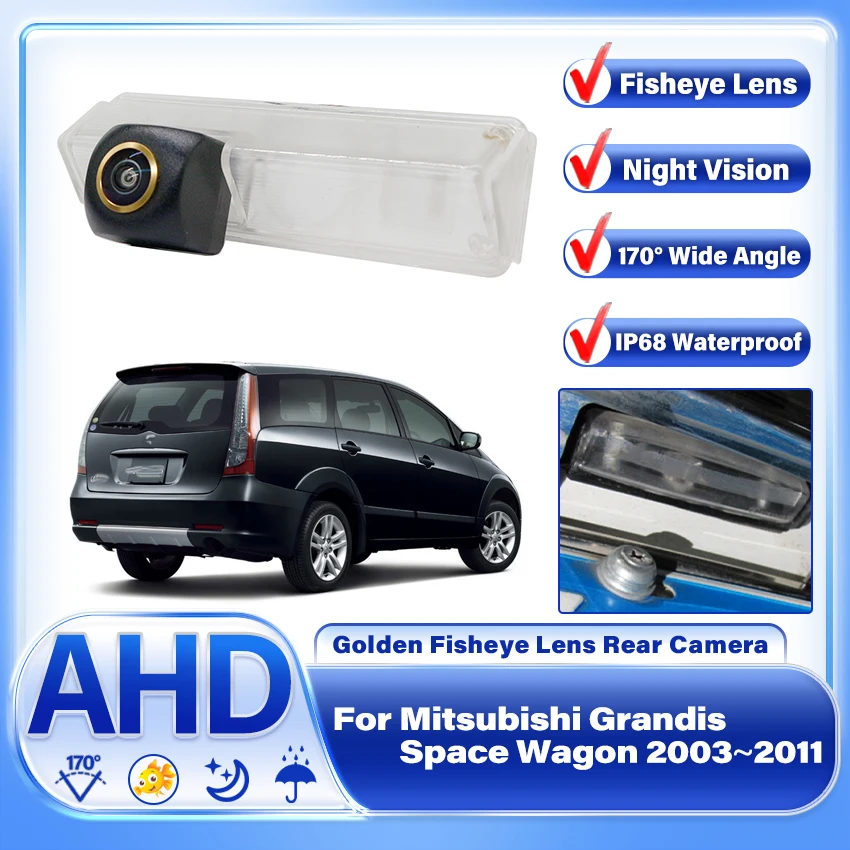 Cámara de visión trasera para Mitsubishi Grandis Space Wagon 2003 ~ 2006 2007 2008 2009 2010 2011 visión nocturna CCD HD placa de matrícula de respaldo