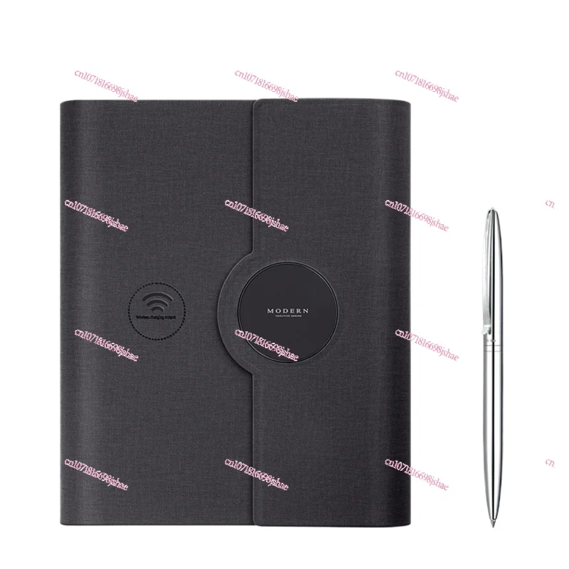 Multifunctional Charging Business Meeting Notepad A5 Loose-leaf Custom Inner Page Lettering with Power Bank