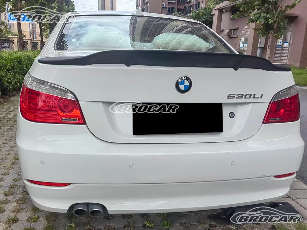 Für 2004 05 06 07 08 09 2010 BMW 5er E60 R-Style Hochwertiger Glänzend Schwarzer oder Silberner Heckspoiler Kofferraumflügel