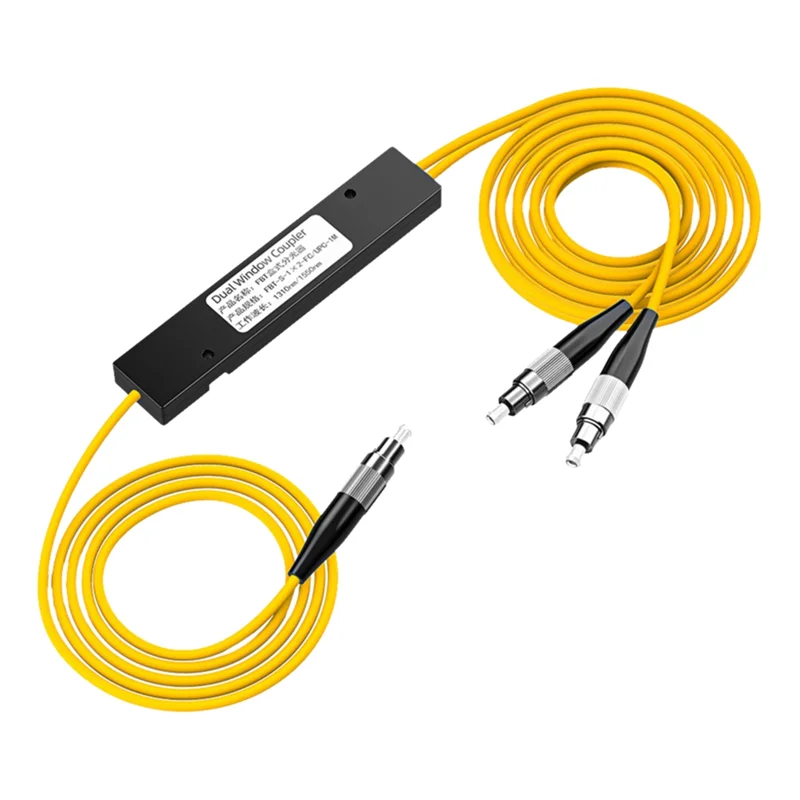 

AA60-Dual Window Fiber Optical Splitter FC/UPC 1/2 Pigtail Coupler For Fibre Communication Systems