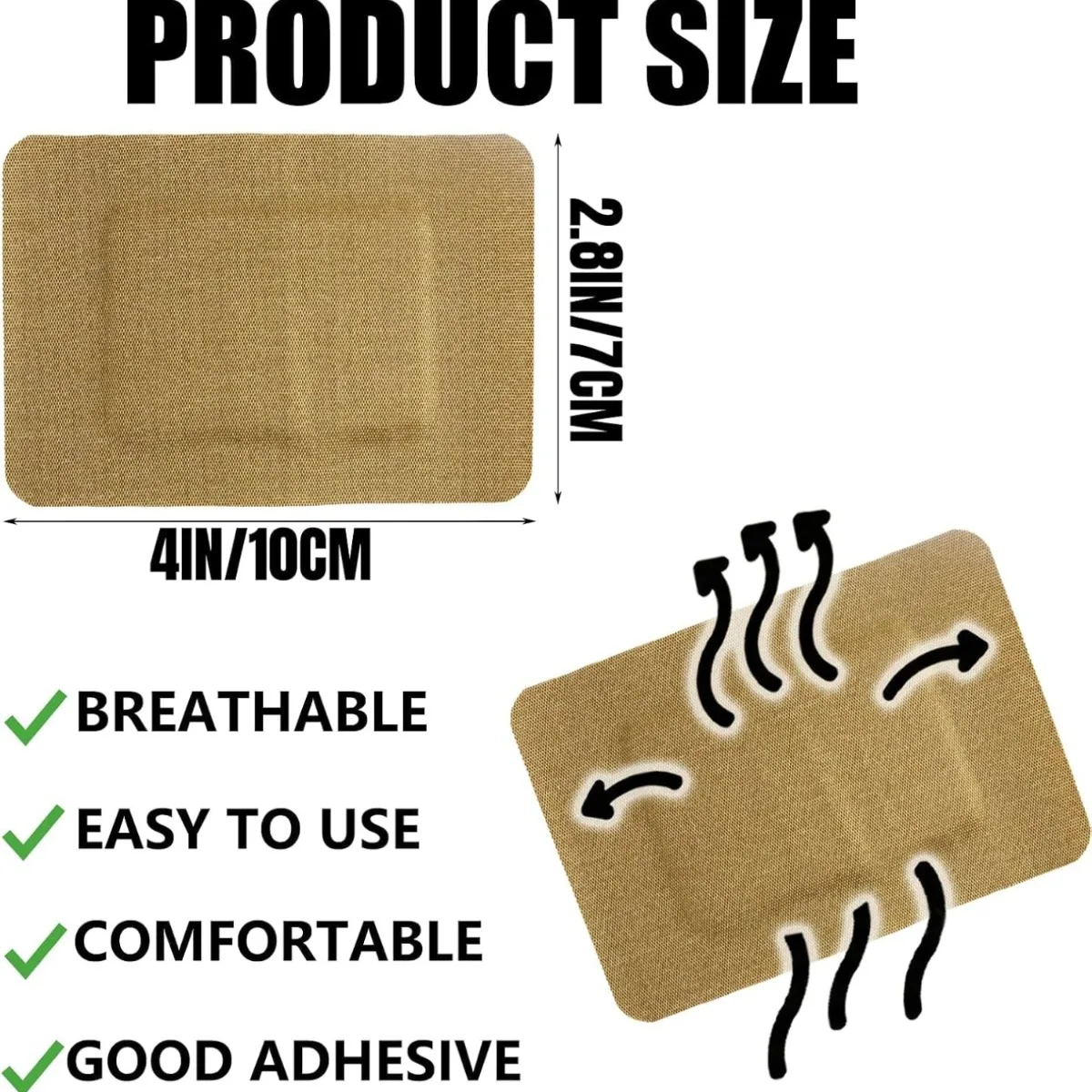 Extra Elastic Large Fabric Bandages 10/30/50Pcs Latex Free Super Absorbent Pads Wound Plaster For Daily First Aid Care Supplies