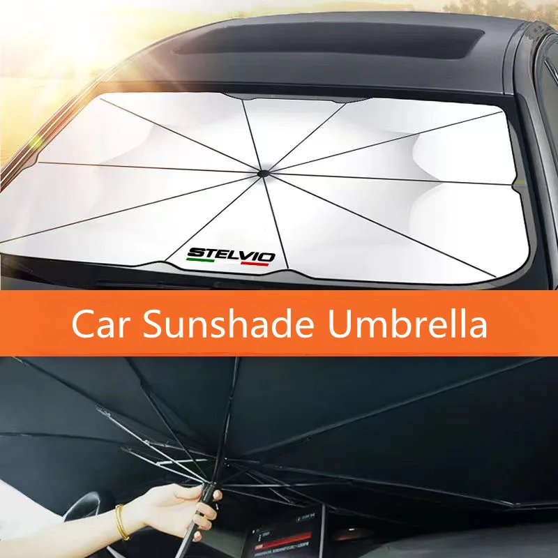 Car Sunshade Umbrella Car Summer Sun Interior Windshield Protection Accessories For Alfa Romeo Stelvio Car Accessories