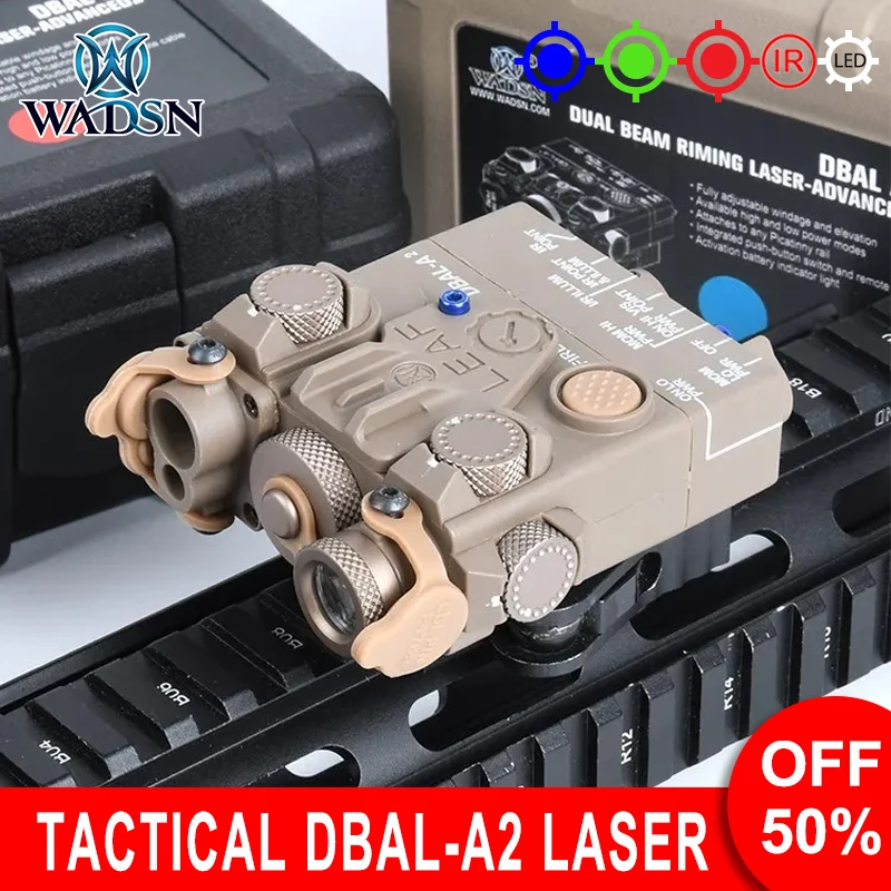 

WADSN DBAL A2 Tactical Red Dot Laser Aiming Scout Light Hunting Gun DBAL PEQ Laser Torch Airsoft Weapon Light For 20mm Picatinny