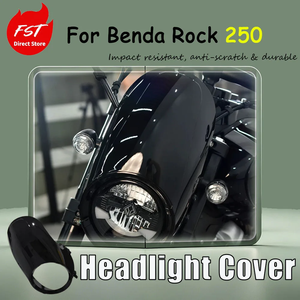 For Benda Rock 250, special modification accessories for windshield headlight cover with seamless installation