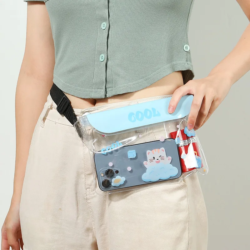 

Водонепроницаемая сумка с регулируемым поясным ремнем Водонепроницаемая поясная сумка с регулируемым ремнем идеально подходит для плавания, дайвинга, катания на лодках