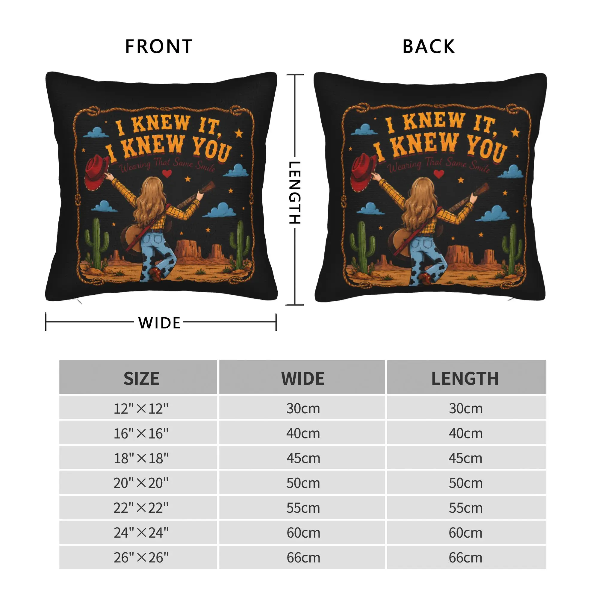 Western Cowgirl I Knew It I Knew You Pillowcase Cushion Cover Decoration TS5 Throw Pillow Case Cover Living Room Drop Shipping