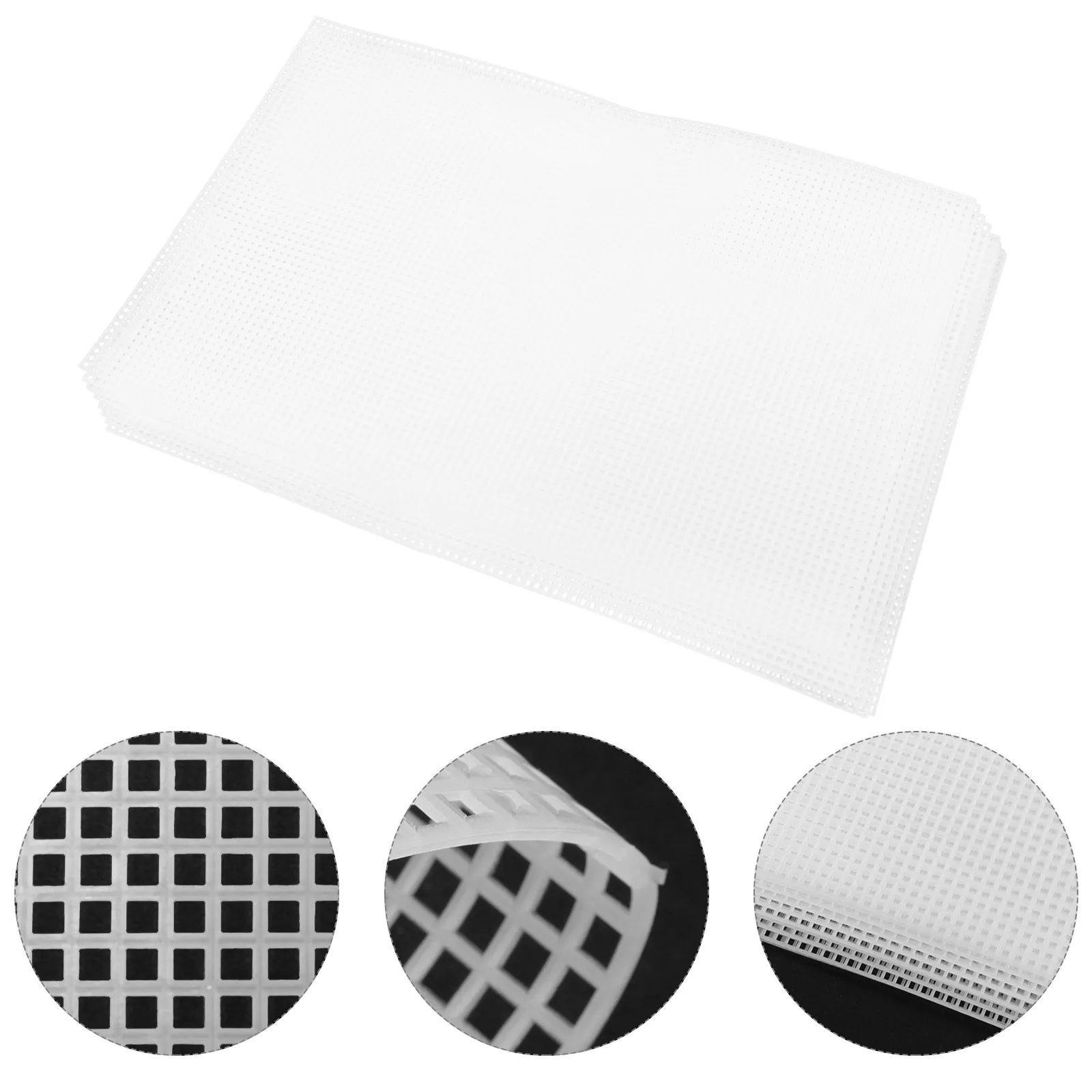 

10pcs Crochet Mesh Sheets Sewing Grid Fabric For Diy Embroidery Crafts Cross Stitch Quilting Portable Plastic Grid Sheets