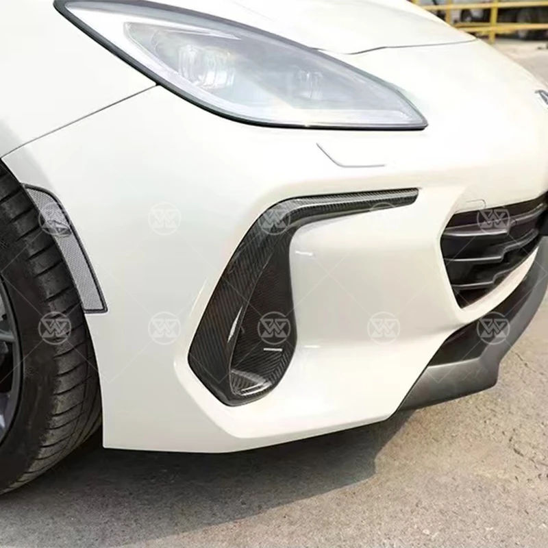 

For Toyota Subaru BRZ 2022-2023 Carbon Fibrer Front Bumper Fog lamp Frame Air Intake Vent Cover Trim Spoiler Splitter Body Kit