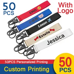 50 Pcs Custom Printing Lanyard Car JDM Modified Cultural Key Chain With Personalized Logo Company Name Phone Number