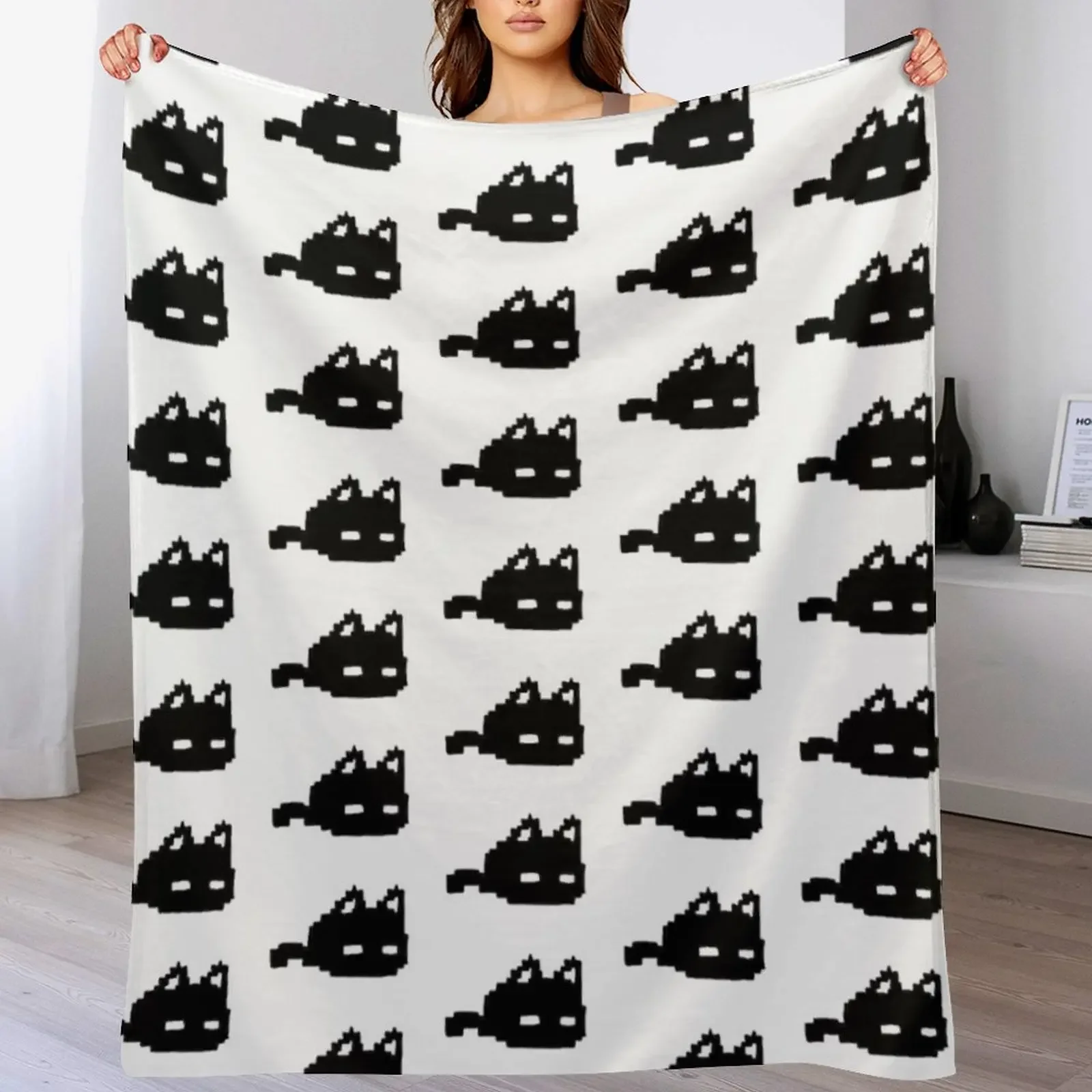 

Omori: Cat Throw Blanket valentine gift ideas Comforter Summer Beddings Plaid on the sofa Blankets