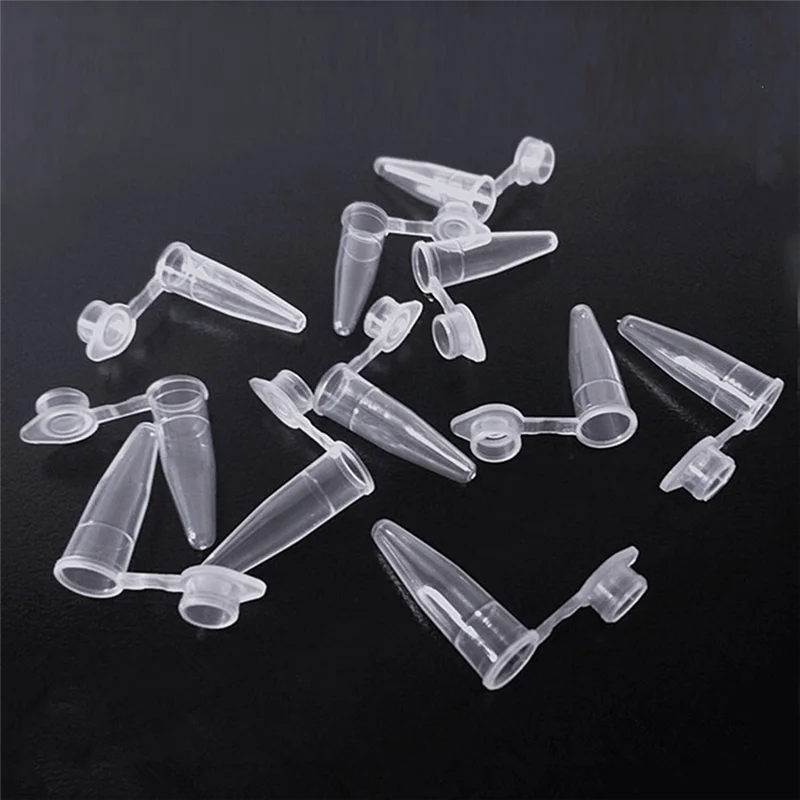 Superior-500Pcs PCR Tube With Flat Cap 1.5Ml Microcentrifuge Tube PCR Reaction Tube School Experiment Transparent