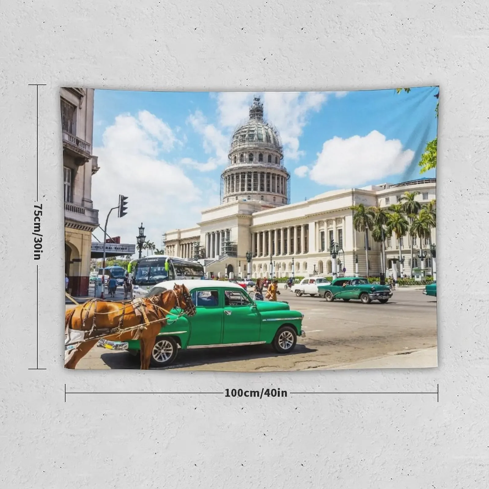 Capitol Building Havana Cuba arazzo decorazioni per la stanza estetica sul muro decorazioni per la camera da letto arazzo Deco per camera da letto