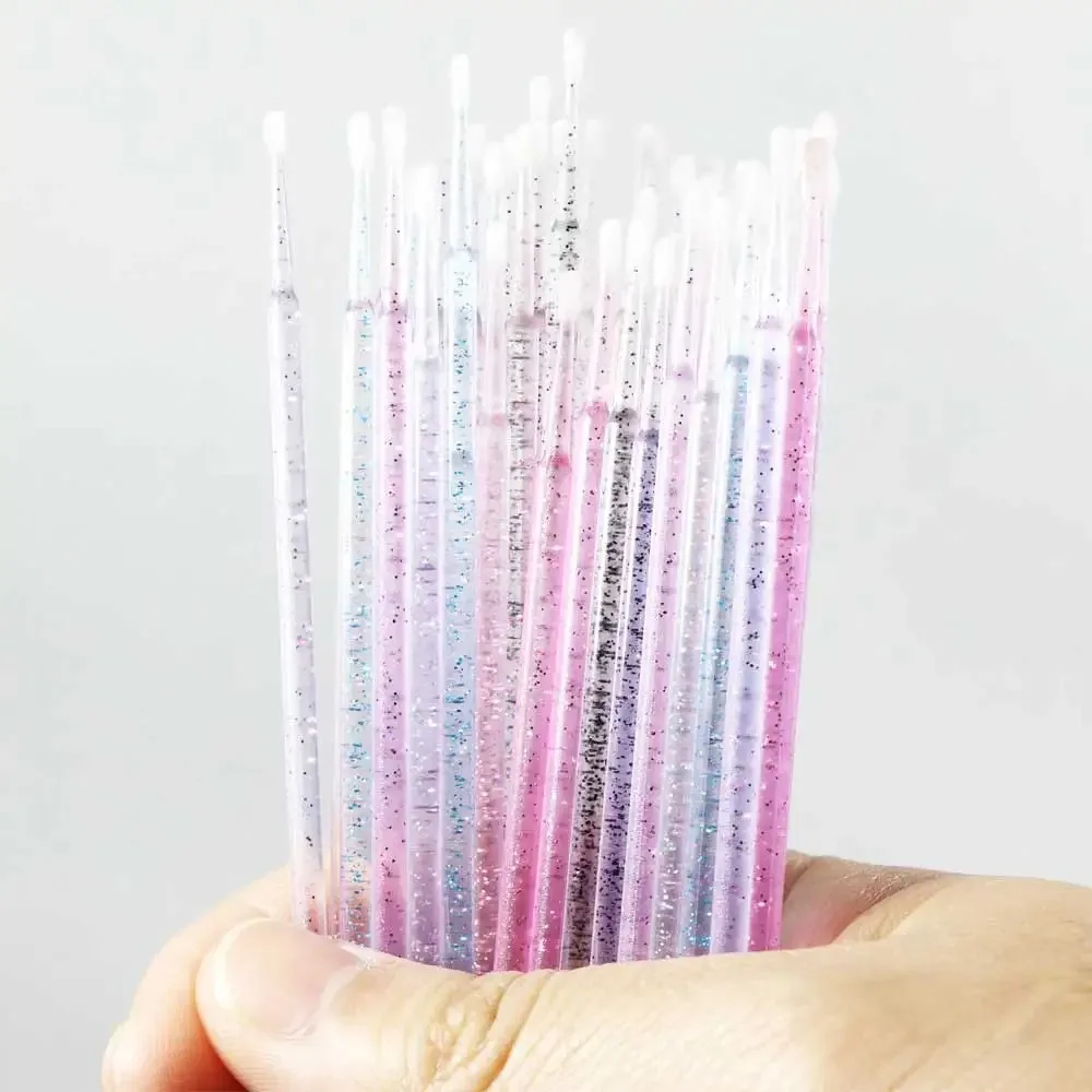 Micro bâtons d'extension d'outils de maquillage, 500 pièces/lot, brosses applicatrices de cils jetables pour brosse de nettoyage de cils, vente en gros