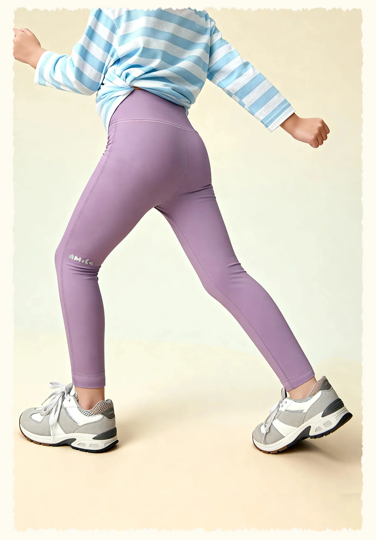 Amila 2026 Frühlings-Mädchenunterhose, hohe Elastizität, nicht verformbar, vielseitige Yogahose, Kinderbekleidung, Hose – Detail 10