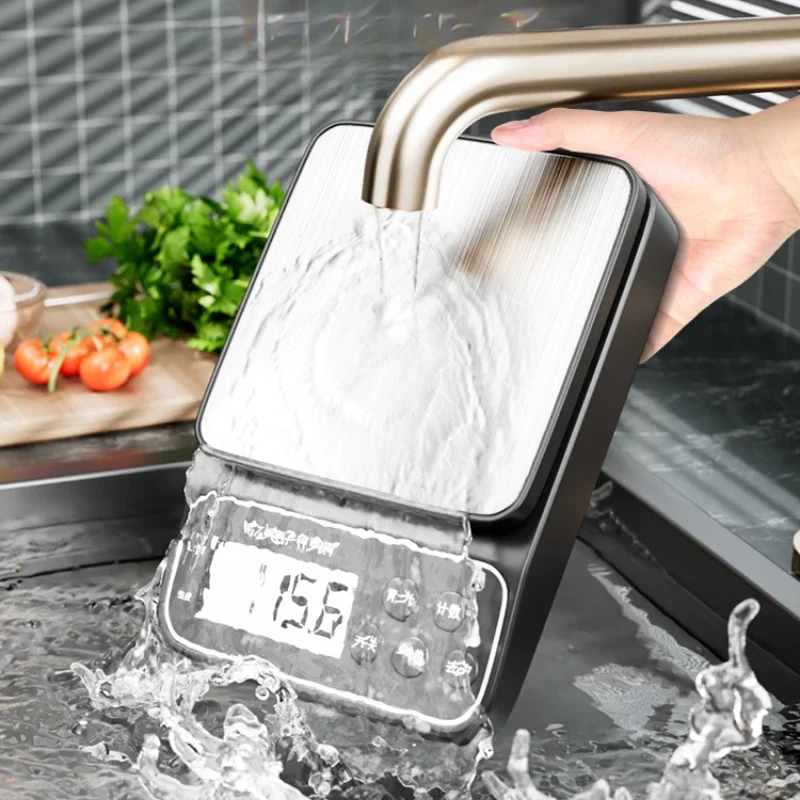 Fully waterproof kitchen electronic scale precision commercial small baking gram scale