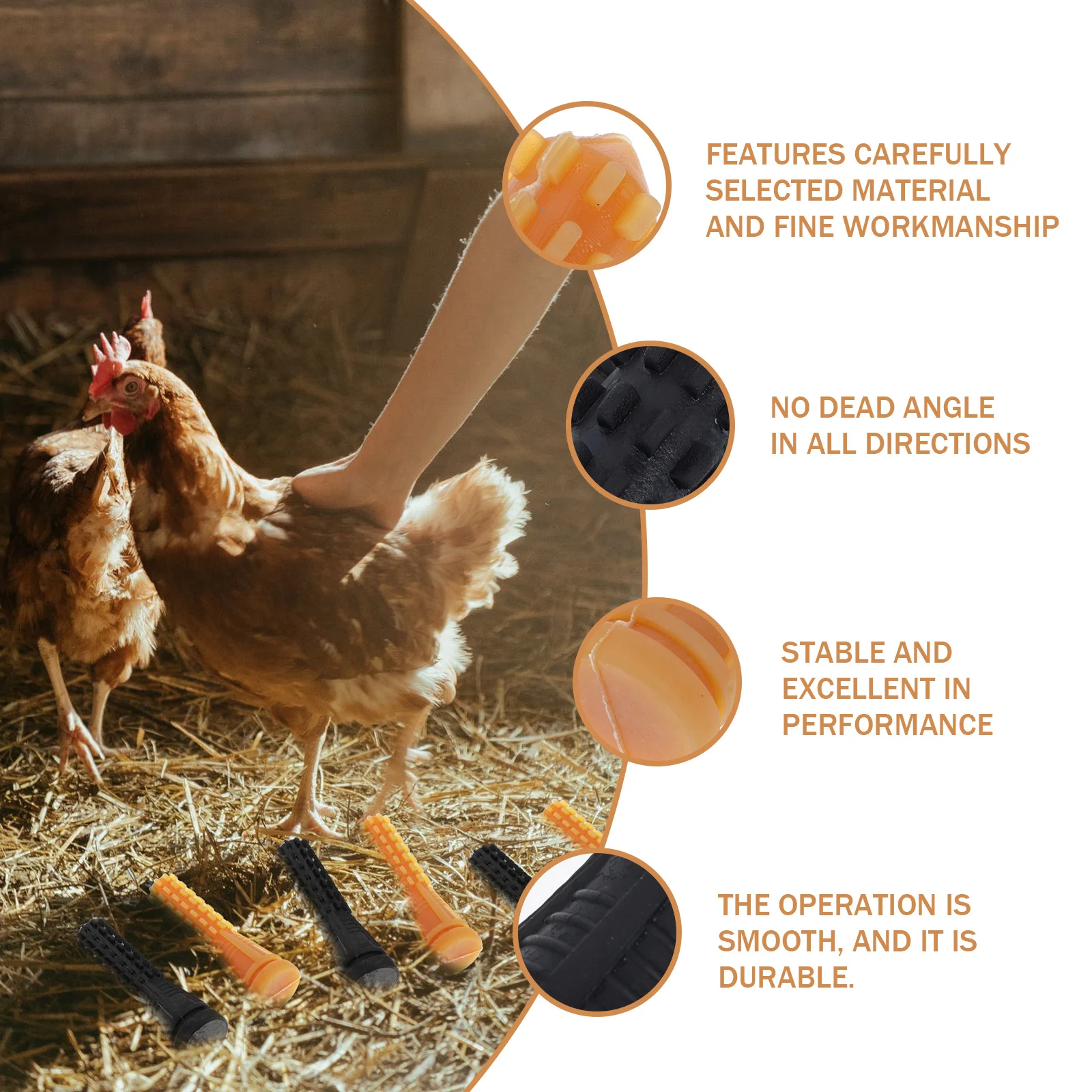 

10pcs Poultry Plucking Fingers Replacement Plucker Hair Removal Glue Stick Rod For Chicken Duck Goose Supermarkets Farms