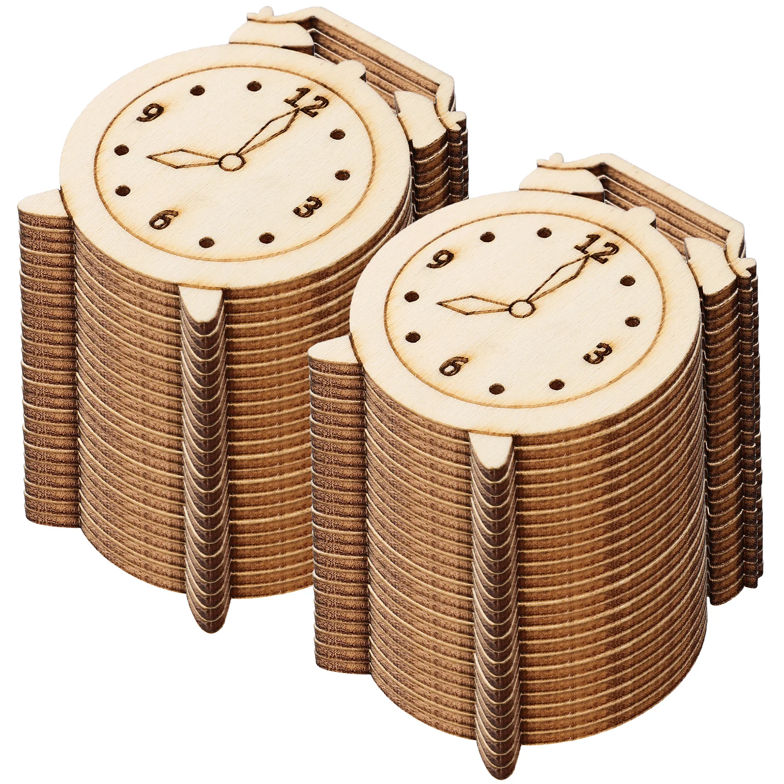 

Clock Cutouts Unfinished Wooden Craft Diy Hand-Painted Graffiti Slices Smooth Edges For Painting Dyeing