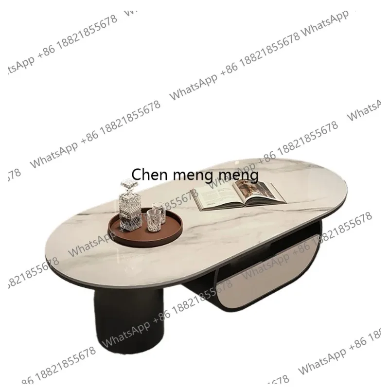 Mesa de Centro Nórdica Moderna, Diseño Simple con Almacenamiento, Mesa de Centro Única, Minimalista, Premium, Estilo Antiguo, Mueble de Salón