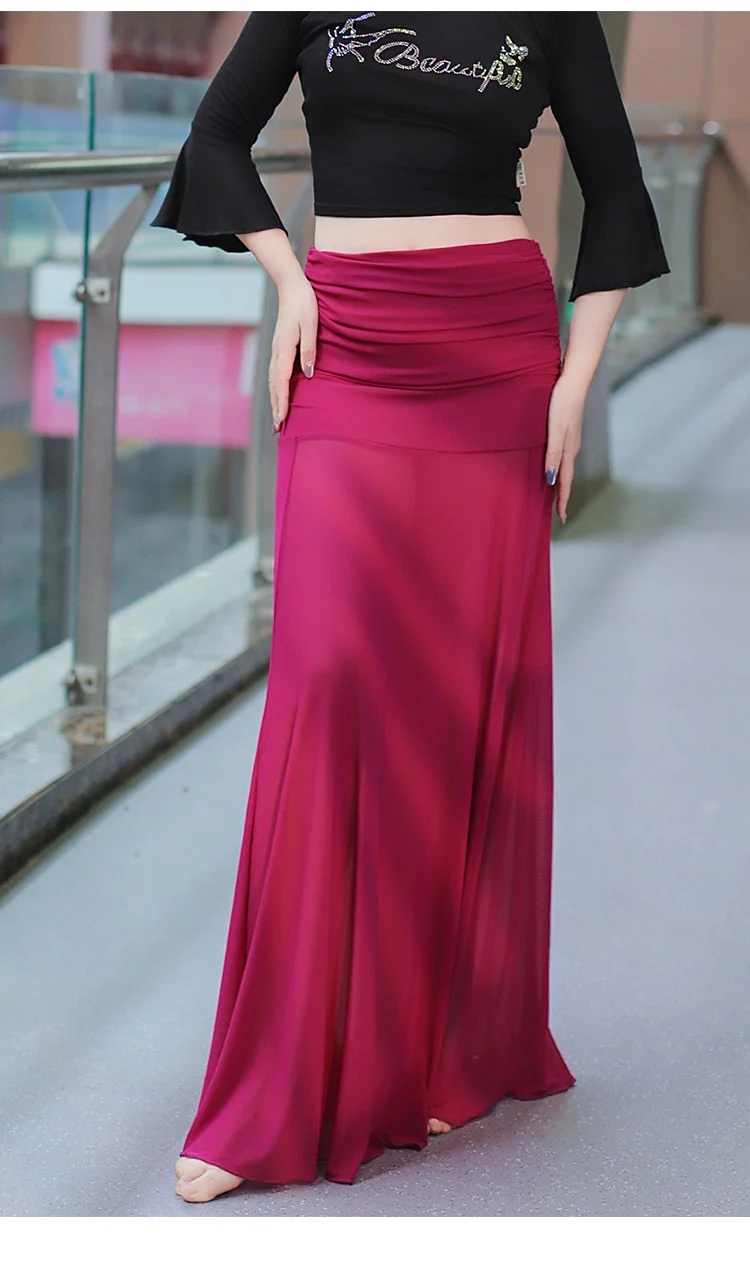 2025 novas saias de dança do ventre high end sexy meia comprimento saia grande balanço adulto feminino dança oriental desempenho traje