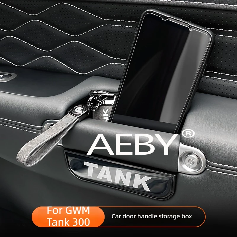 

AEBY For GWM Tank 300 2021-2025 Door Handle Storage Box Tray,Storage Box for Car Door Handle,Door Pocket Organizer,Accessories