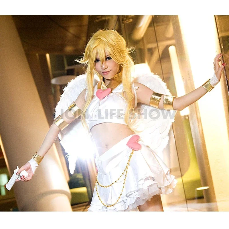 Novo anime calcinha & meia com cinta-liga calcinha anarquia meia anjo vestido uniforme cosplay traje feito sob encomenda calcinha um idjkg