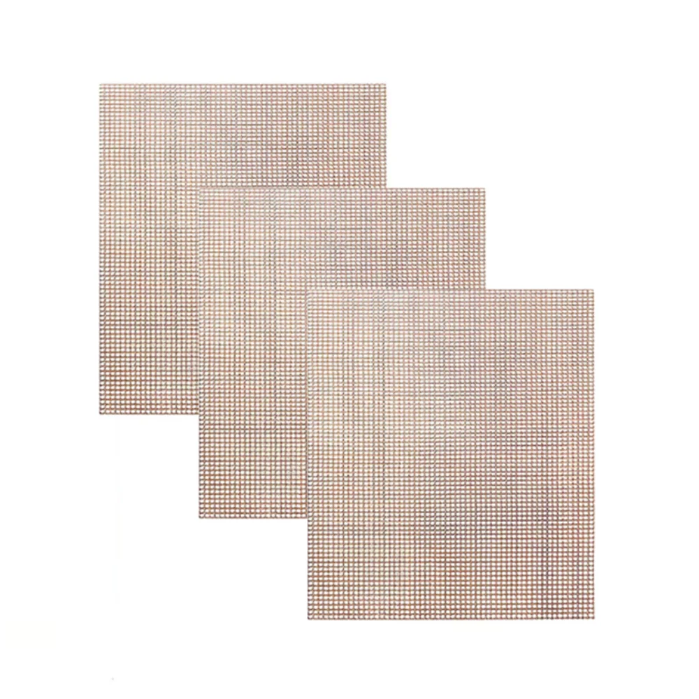 3PCS Household Mesh BBQ Grilling Net Non-Stick Heat Resistant Barbecue Pad Reusable Cuttable Grilling Grid Mat Outdoor