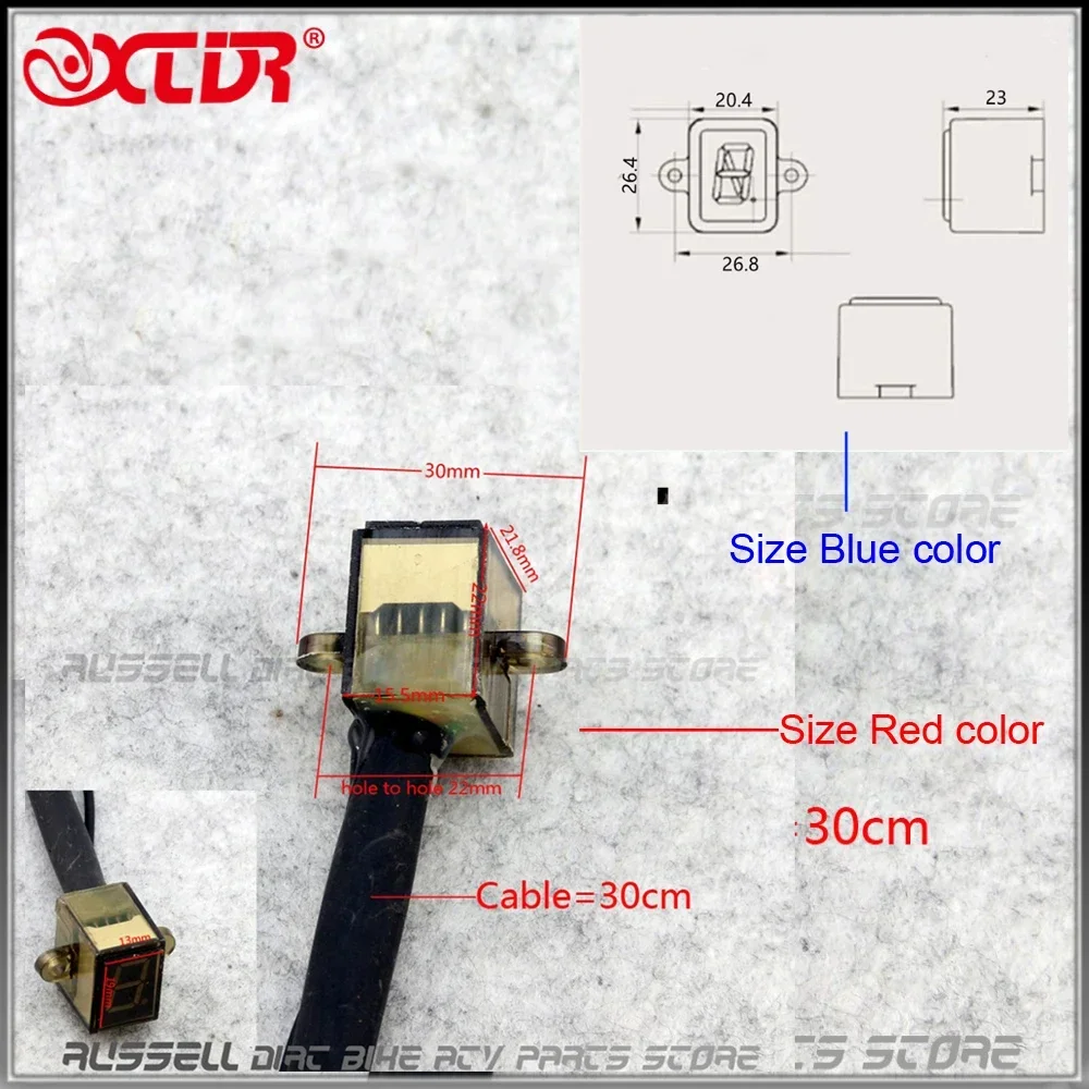 LED Practical Motorcycle Gear Indicator N-6 Speed Shift Clutch Lever Gauge